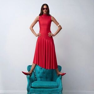 Selvi DYLAN DRESS - CHERRY RED Size M NWOT $228